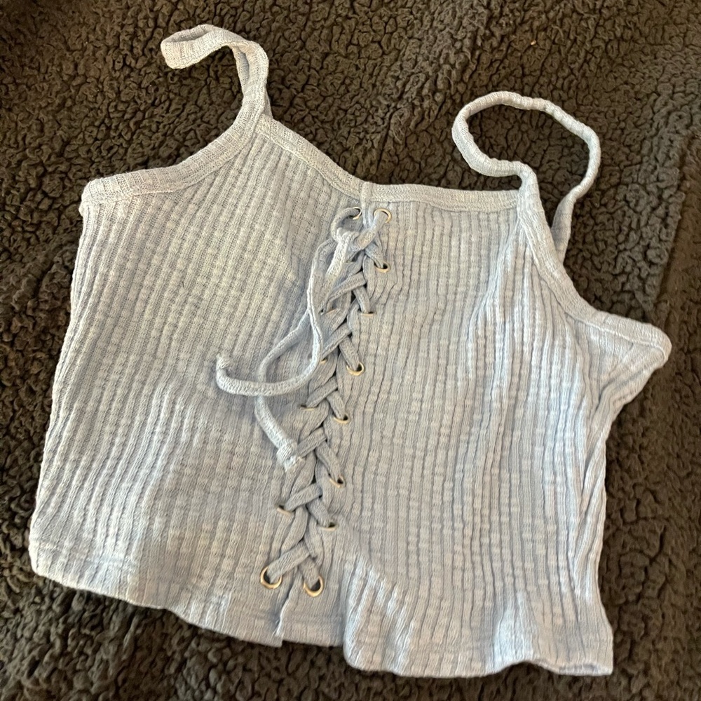 Light Blue Crop Top